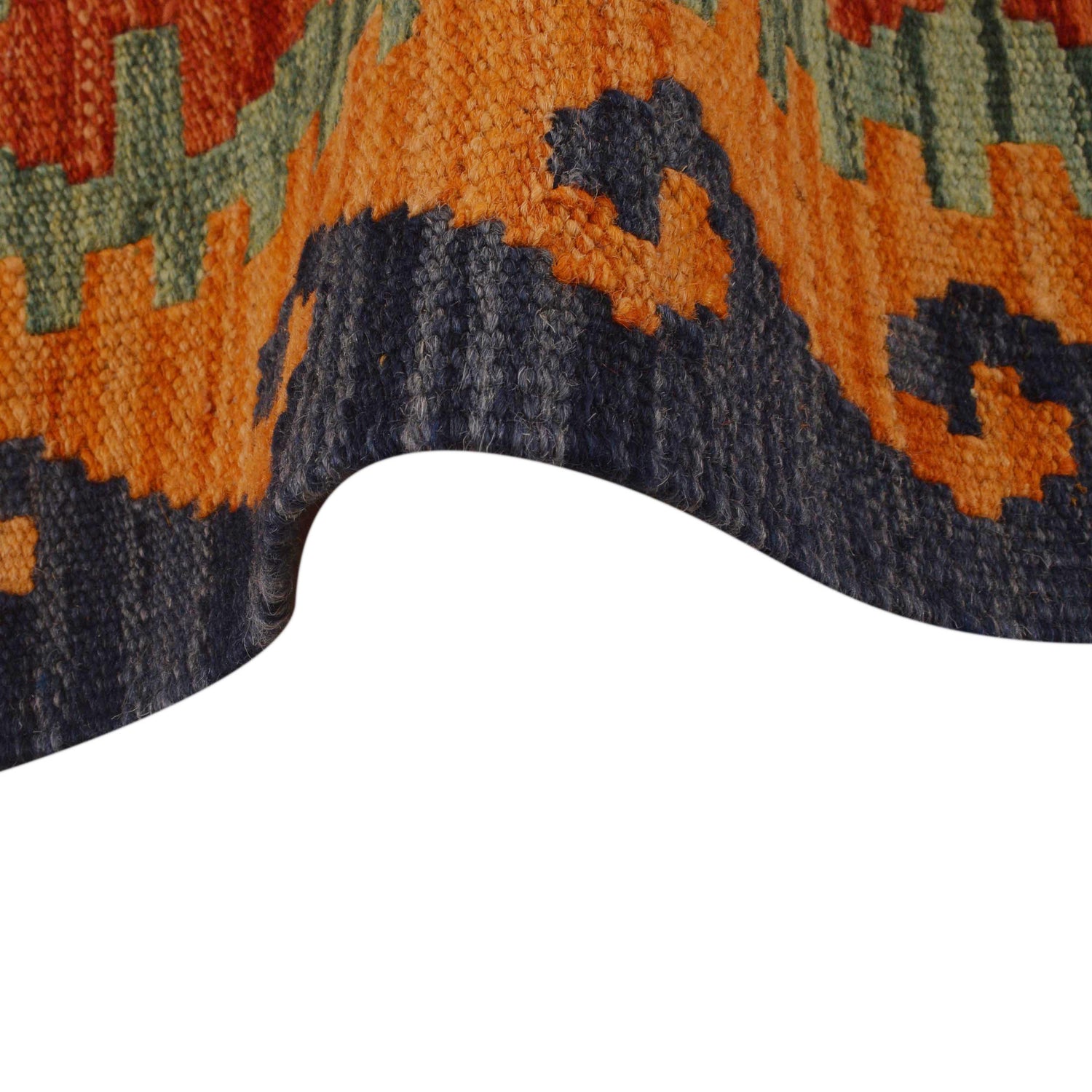 Handmade Afghan Vegetable Kilim 3' 2" x 4' 10" ft / 97 x 147 cm - No. P35001