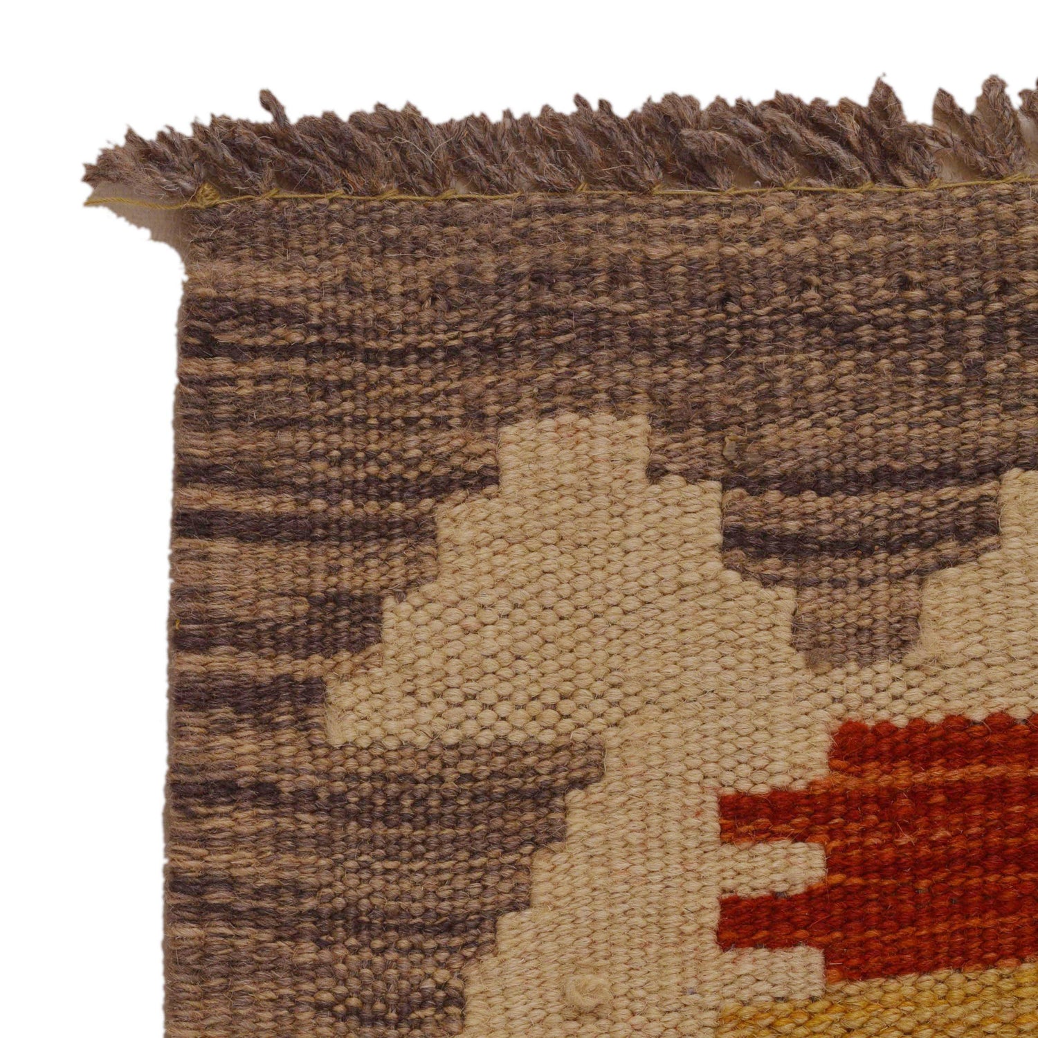 Hand Knotted Flatweave Kilim 3' 7" x 5' 1" ft / 108 x 155 cm - No. P35005