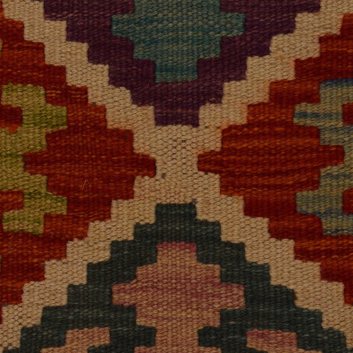 Hand Knotted Flatweave Kilim 3' 7" x 5' 1" ft / 108 x 155 cm - No. P35005