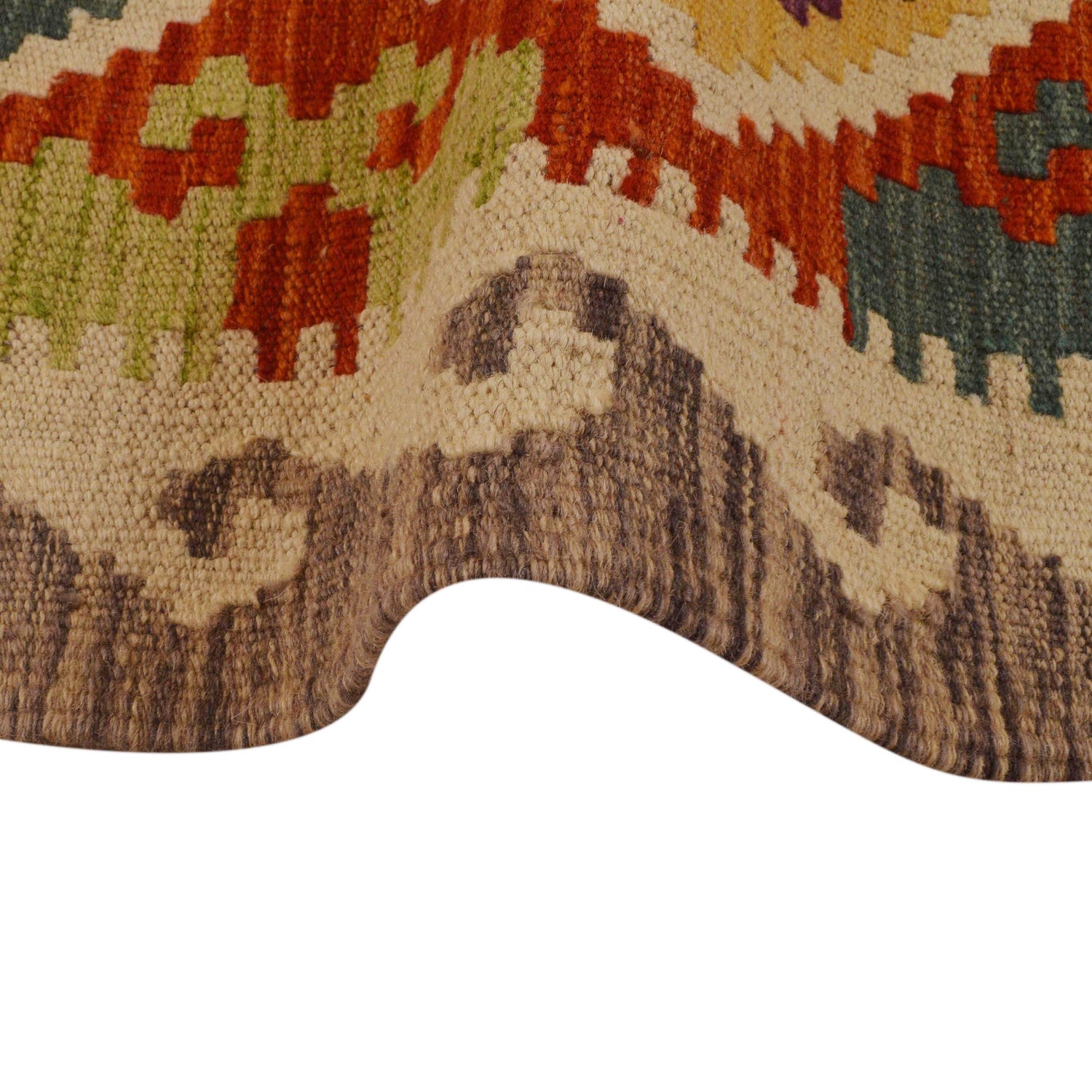 Hand Knotted Flatweave Kilim 3' 7" x 5' 1" ft / 108 x 155 cm - No. P35005