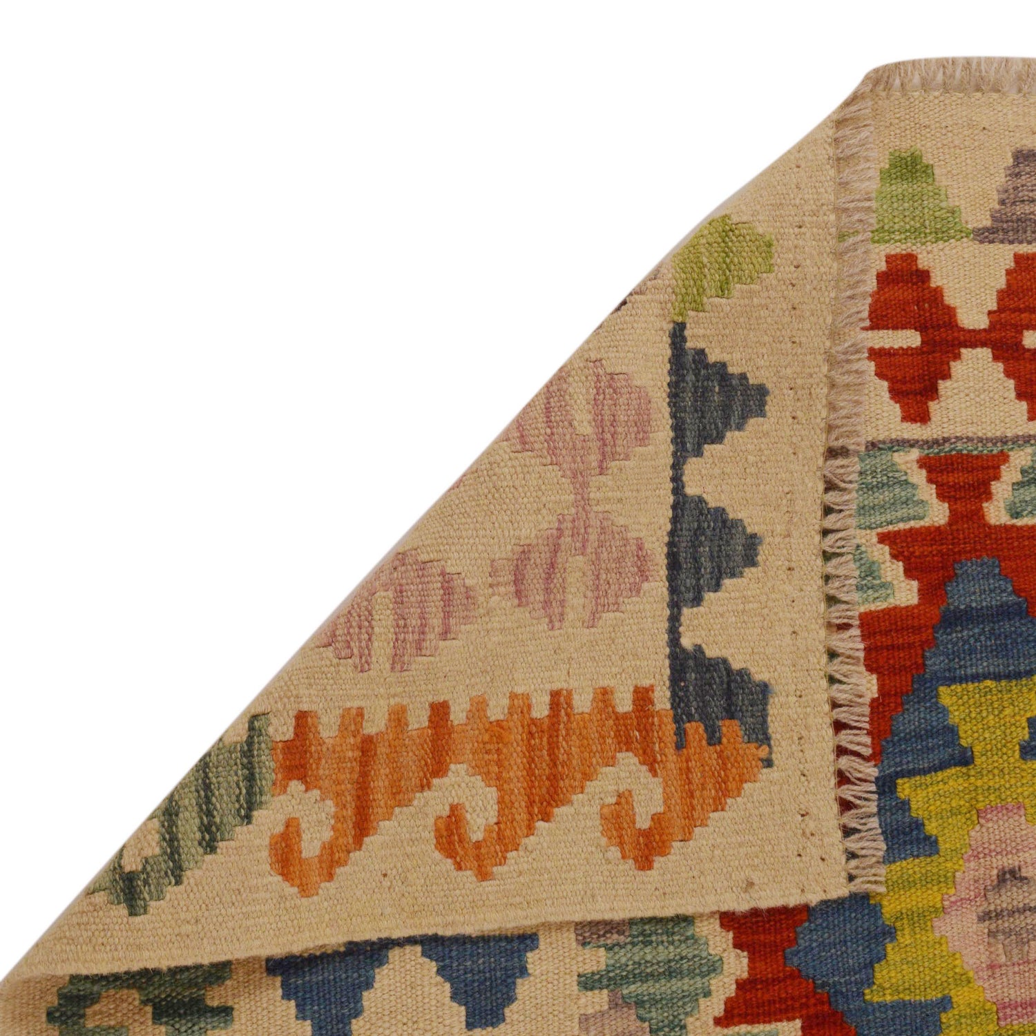 Hand Knotted Flatweave Kilim 3' 3" x 5' 5" ft / 98 x 166 cm - No. P35007