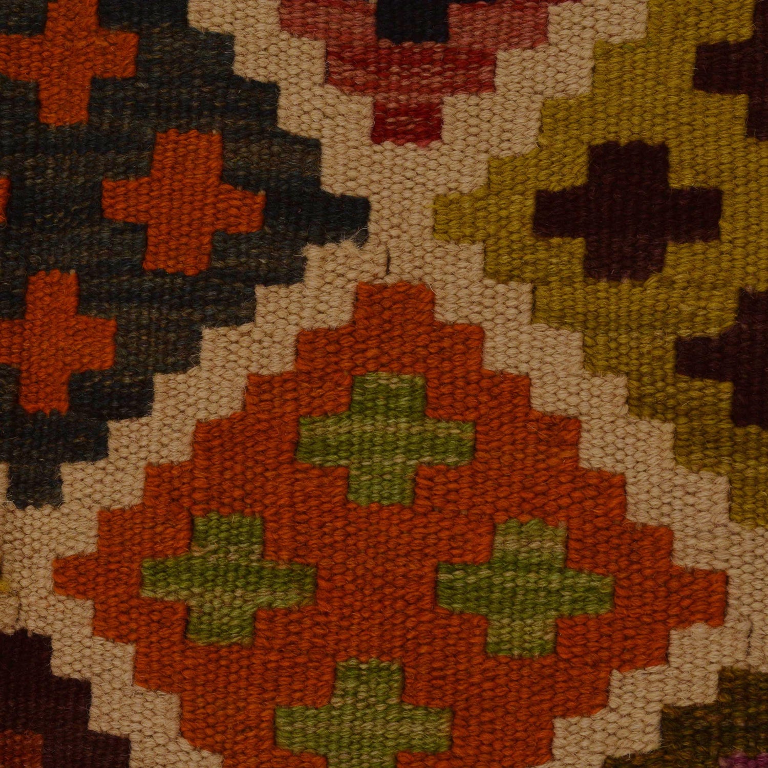 Hand Made Afghan Kilim 4' 11" x 6' 8" ft / 151 x 202 cm - No. P35019