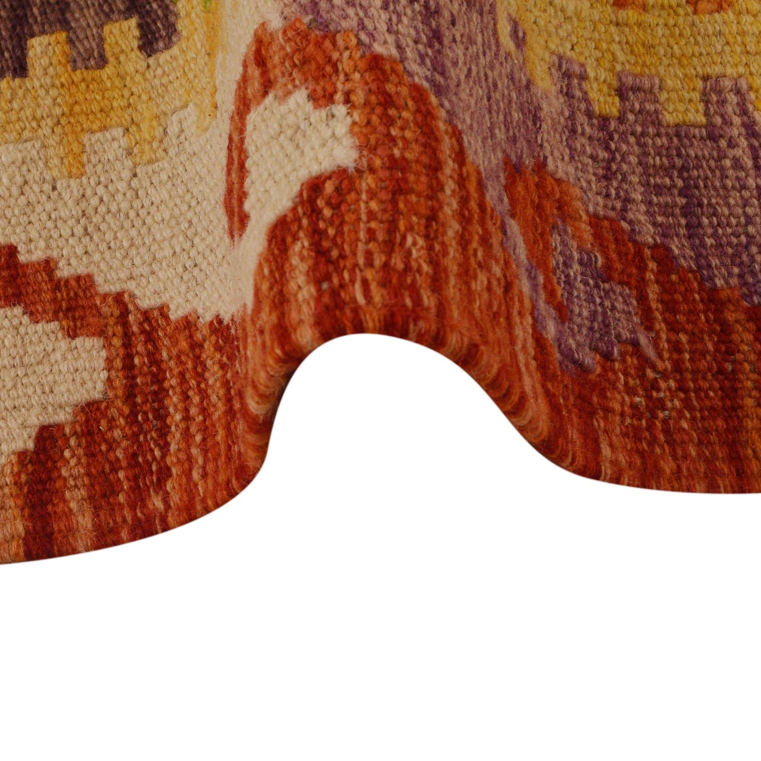 Hand Woven Wool Kelim Runner 2' 3"x 6' 7" ft / 68 x 200 cm - No. P35020