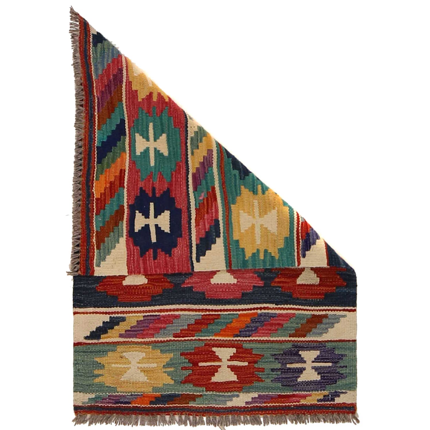 Handmade Vegetable Kelim 2' 0" x 3' 0" ft / 60 x 92 cm - No. P35024