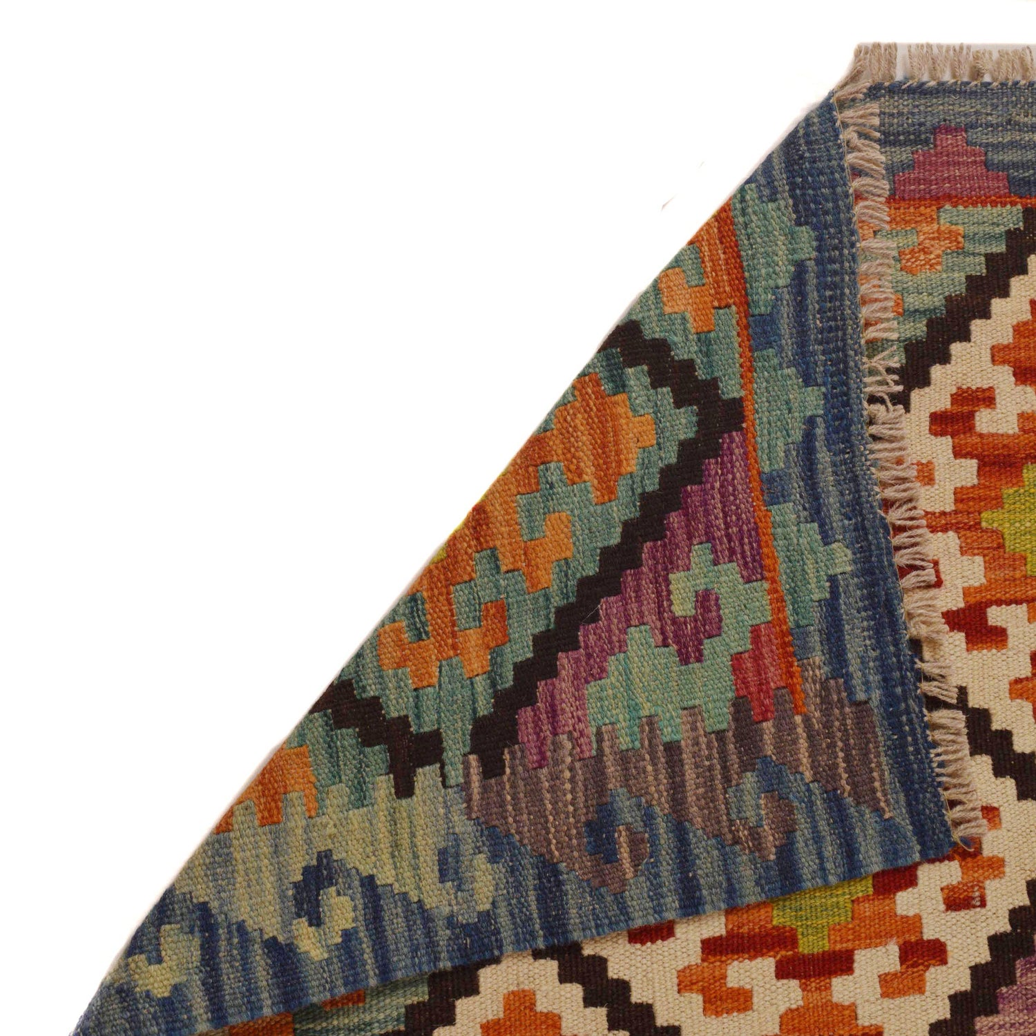 Handmade Afghan Vegetable Kilim 5' 9" x 8' 5" ft / 176 x 257 cm - No. P35038