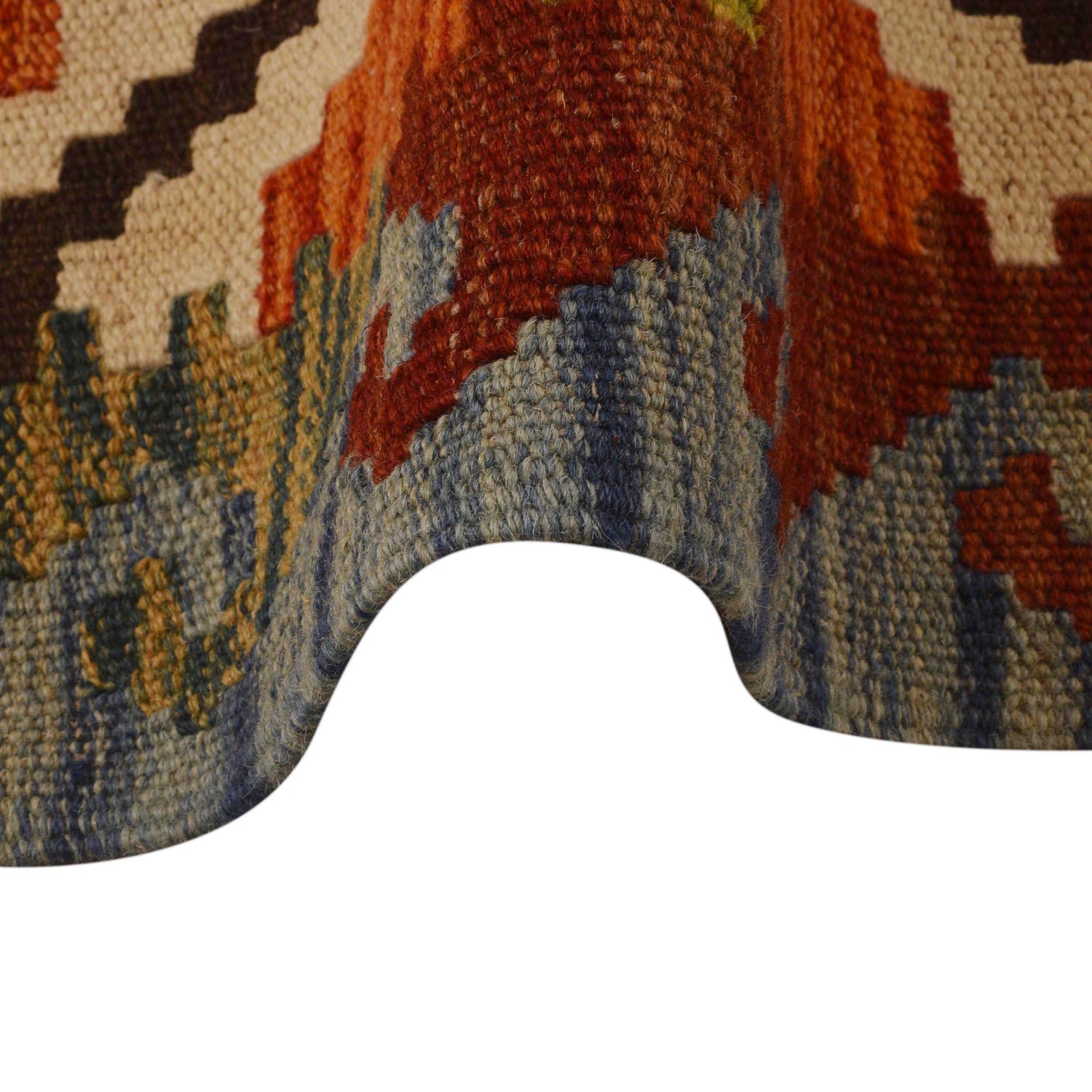 Handmade Afghan Vegetable Kilim 5' 9" x 8' 5" ft / 176 x 257 cm - No. P35038