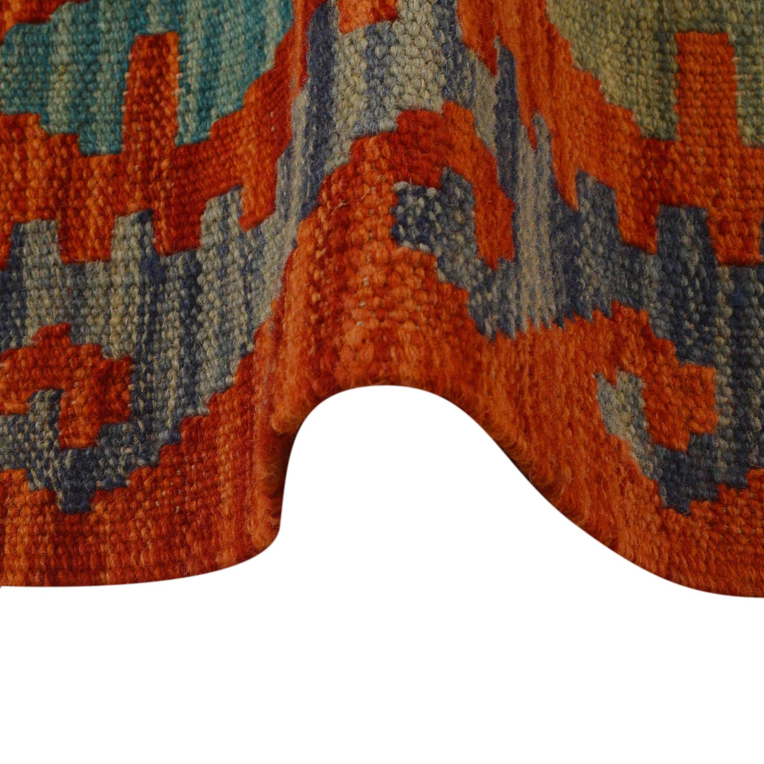 Hand Made Afghan Kilim 5' 10" x 8' 6" ft / 178 x 258 cm - No. P35041