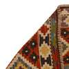 Colorful Flat-Weave Wool Kilim 3' 4" x 4' 9" ft / 101 x 145 cm - No. P35042