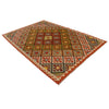 Colorful Flat-Weave Wool Kilim 5' 11" x 8' 8" ft / 180 x 263 cm - No. P35045