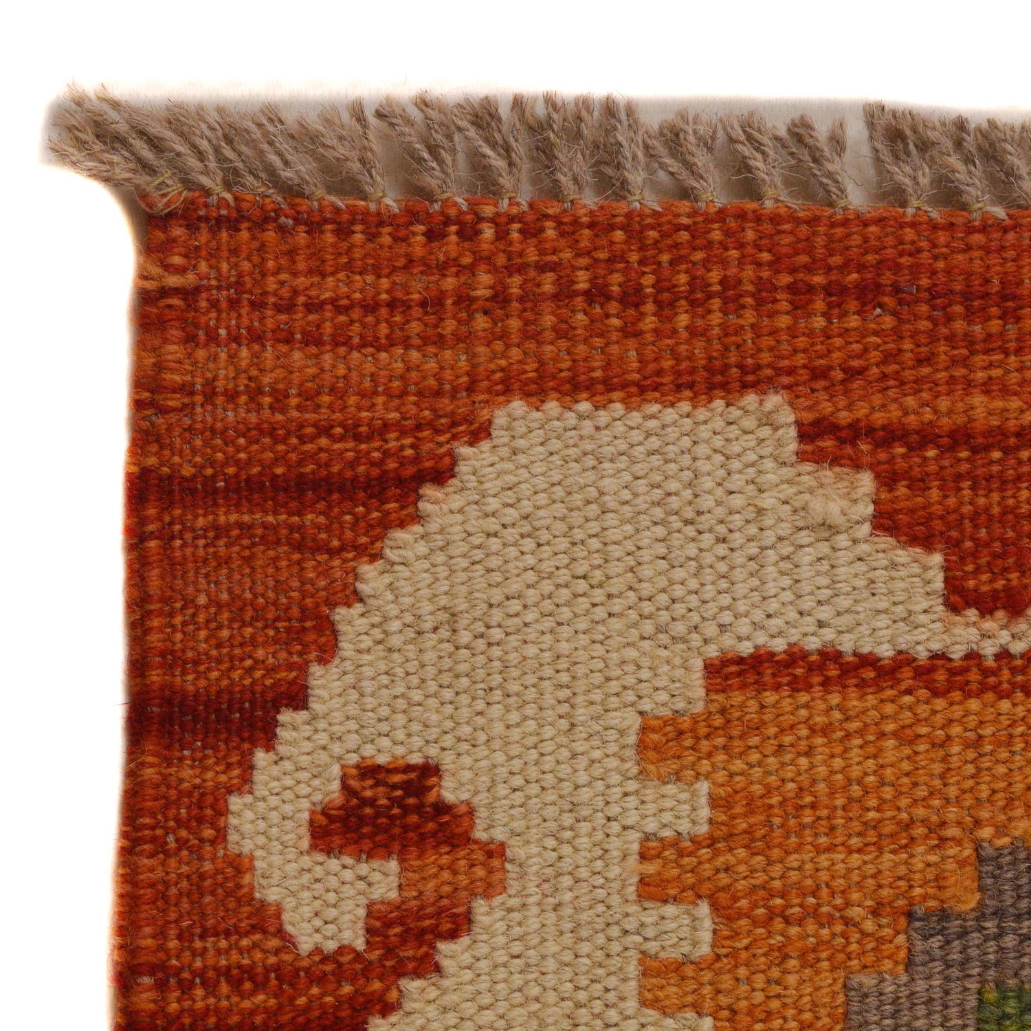 Colorful Flat-Weave Wool Kilim 5' 11" x 8' 8" ft / 180 x 263 cm - No. P35045