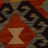 Colorful Flat-Weave Wool Kilim 5' 10" x 8' 2" ft / 177 x 250 cm - No. P35046