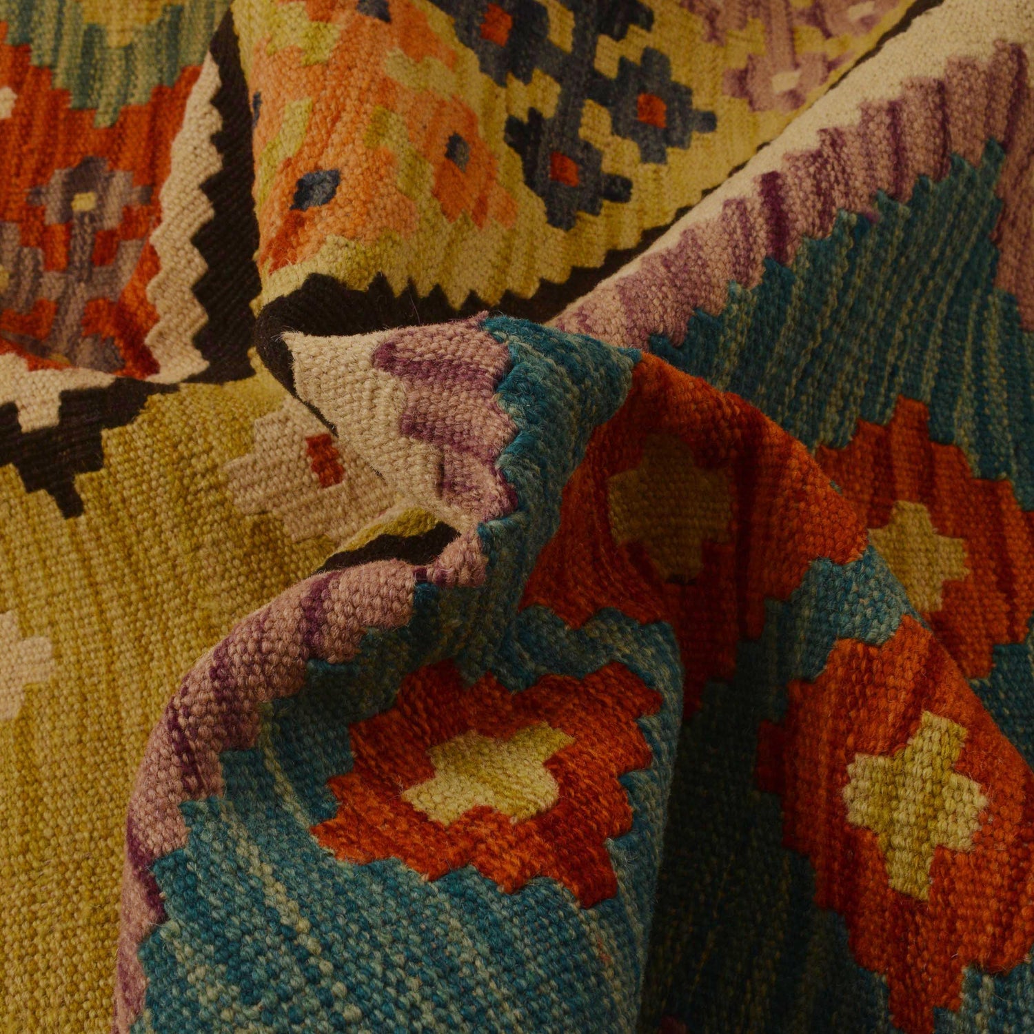 Handmade Vegetable Kilim 5' 10" x 7' 7" ft / 177 x 232 cm - No. P35047