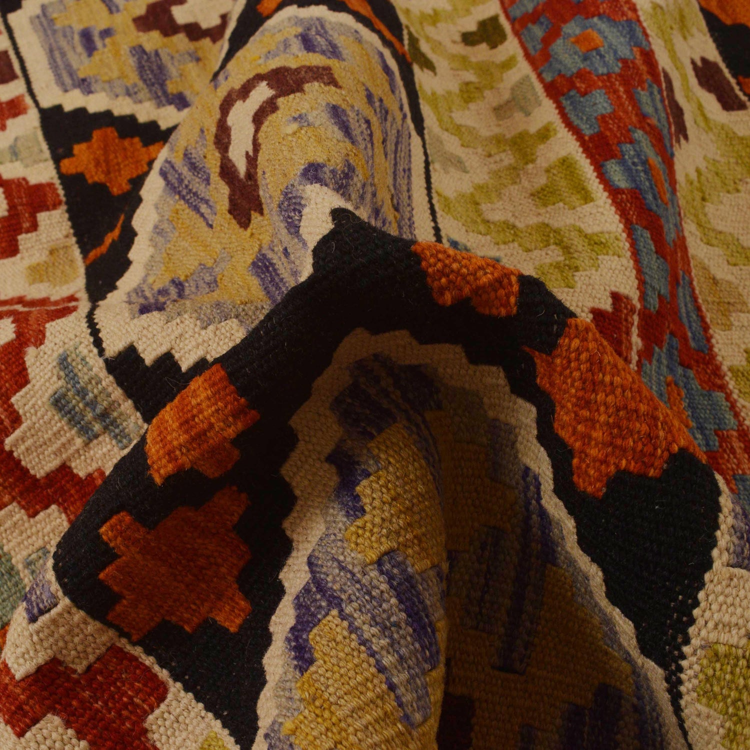 Handmade Vegetable Kilim 4' 10" x 7' 5" ft / 148 x 226 cm - No. P35050