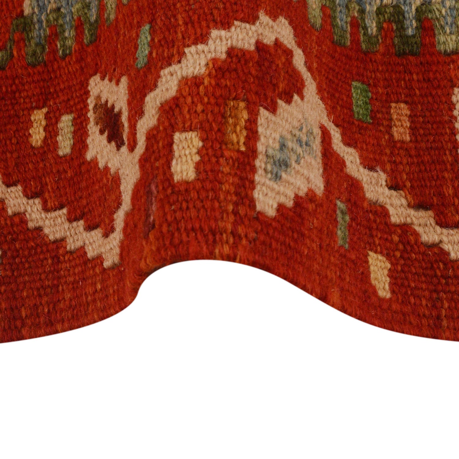 Colorful Flat-Weave Wool Kilim 3' 0" x 4' 10" ft / 91 x 147 cm - No. P35052