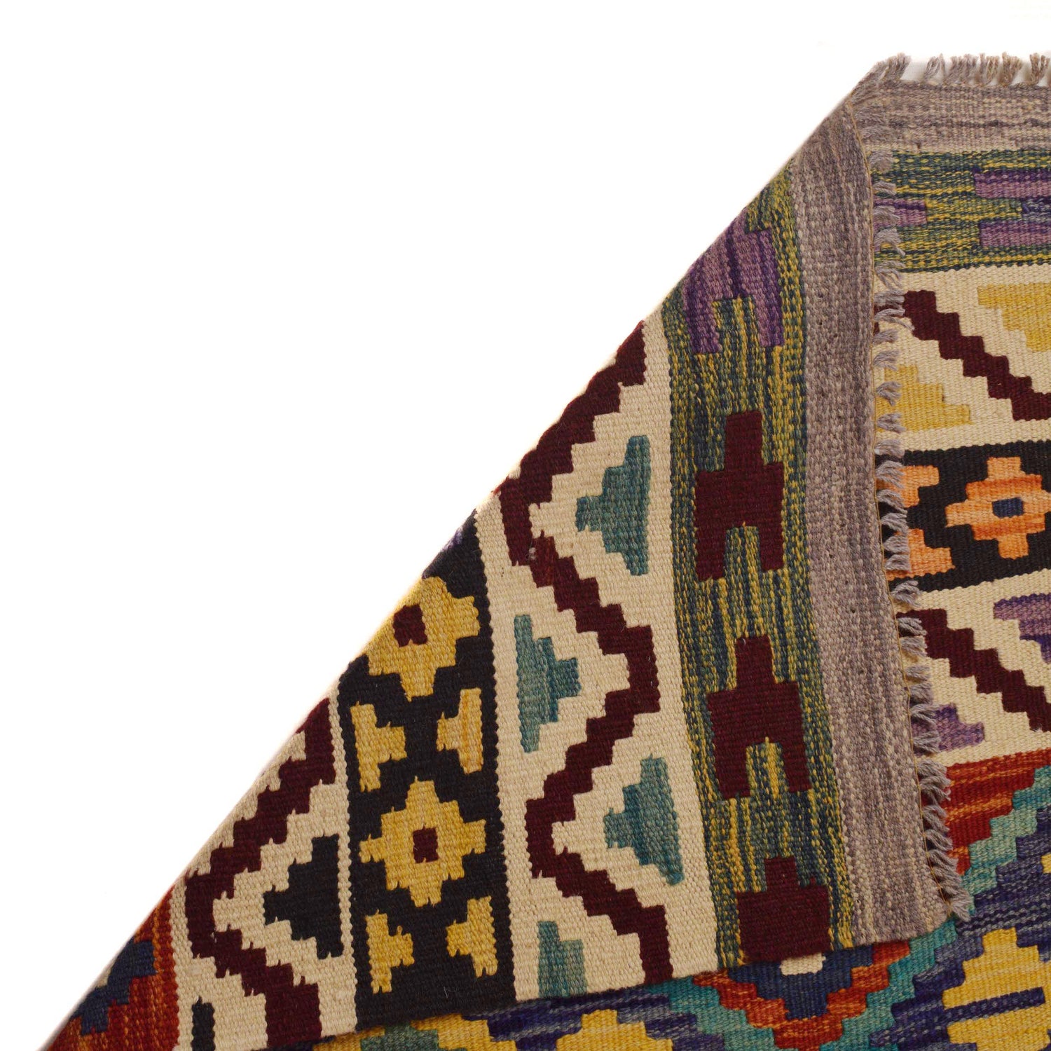 Hand Knotted Afghan Style Kilim 9' 7" x 12' 8" ft / 292 x 386 cm - No. P35056