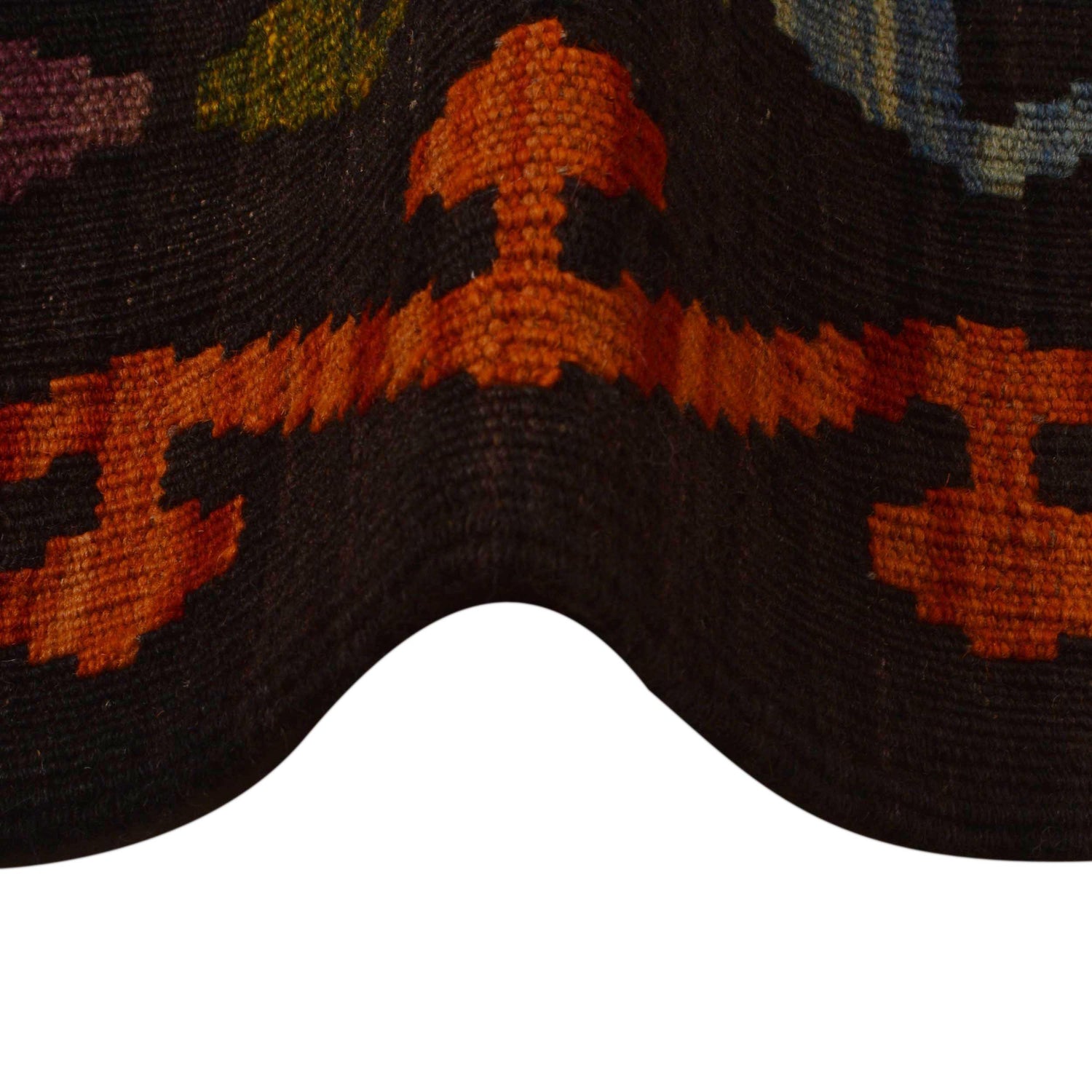 Colorful Flat-Weave Wool Kilim 8' 4" x 9' 9" ft / 255 x 298 cm - No. P35057