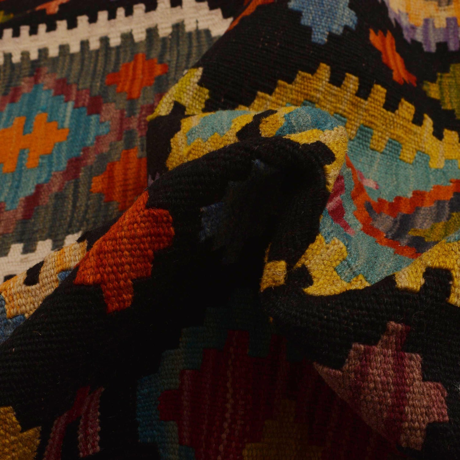 Handmade Afghan Vegetable Kilim 9' 10" x 13' 2" ft / 300 x 402 cm - No. P35063