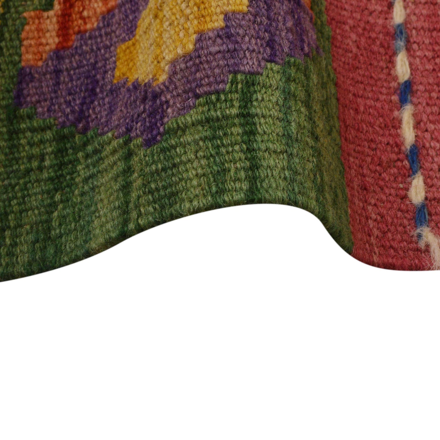 Colorful Flat-Weave Wool Kilim 9' 8" x 12' 9" ft / 294 x 389 cm - No. P35065