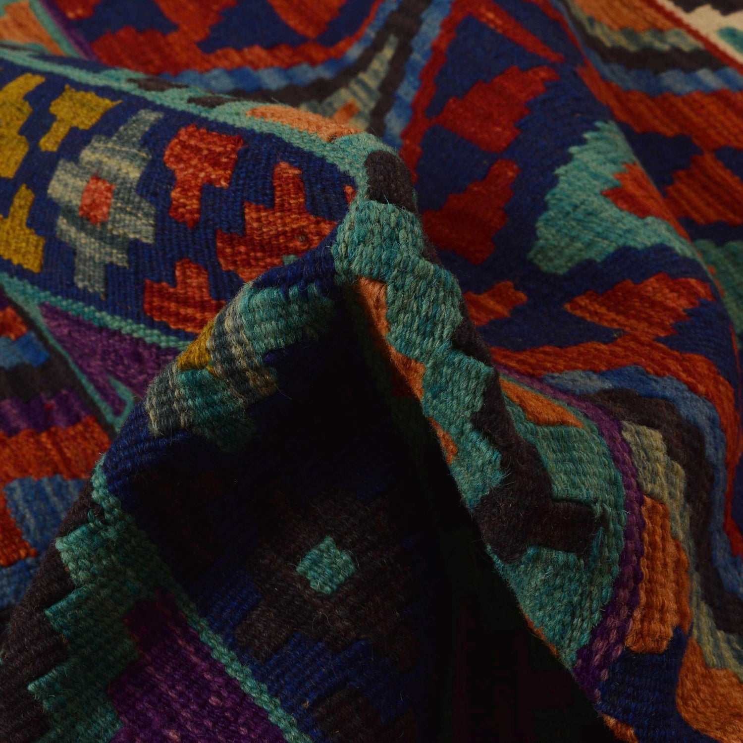 Handmade Vegetable Kelim 7' 9" x 9' 3" ft / 236 x 282 cm - No. P35071