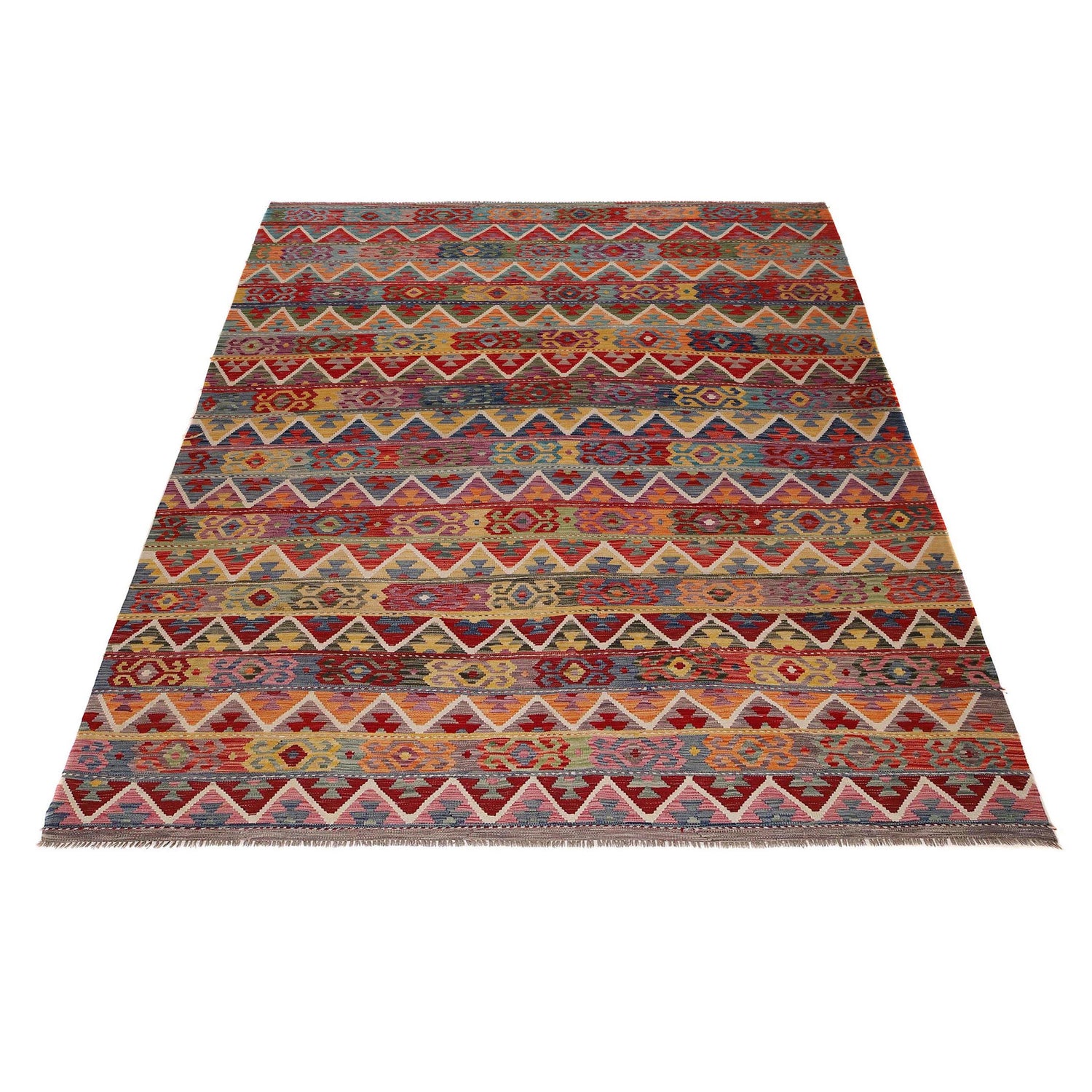 Hand Made Afghan Kilim 8' 8" x 11' 6" ft / 265 x 350 cm - No. P35074