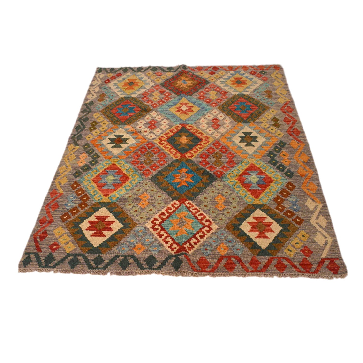 Small Size Chobi Kilim 4' 1" x 5' 7" ft / 125 x 169 cm - No. P35081