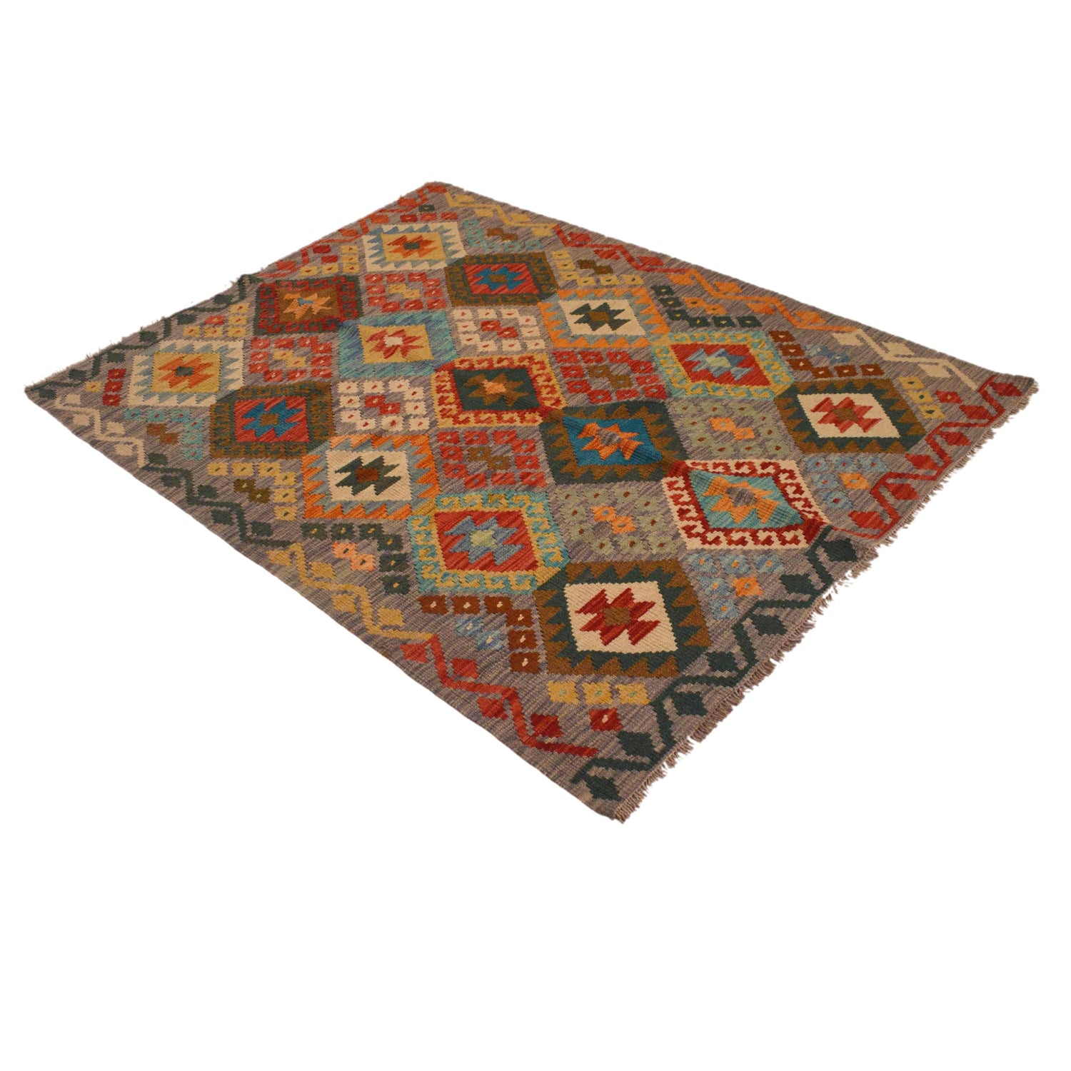Small Size Chobi Kilim 4' 1" x 5' 7" ft / 125 x 169 cm - No. P35081