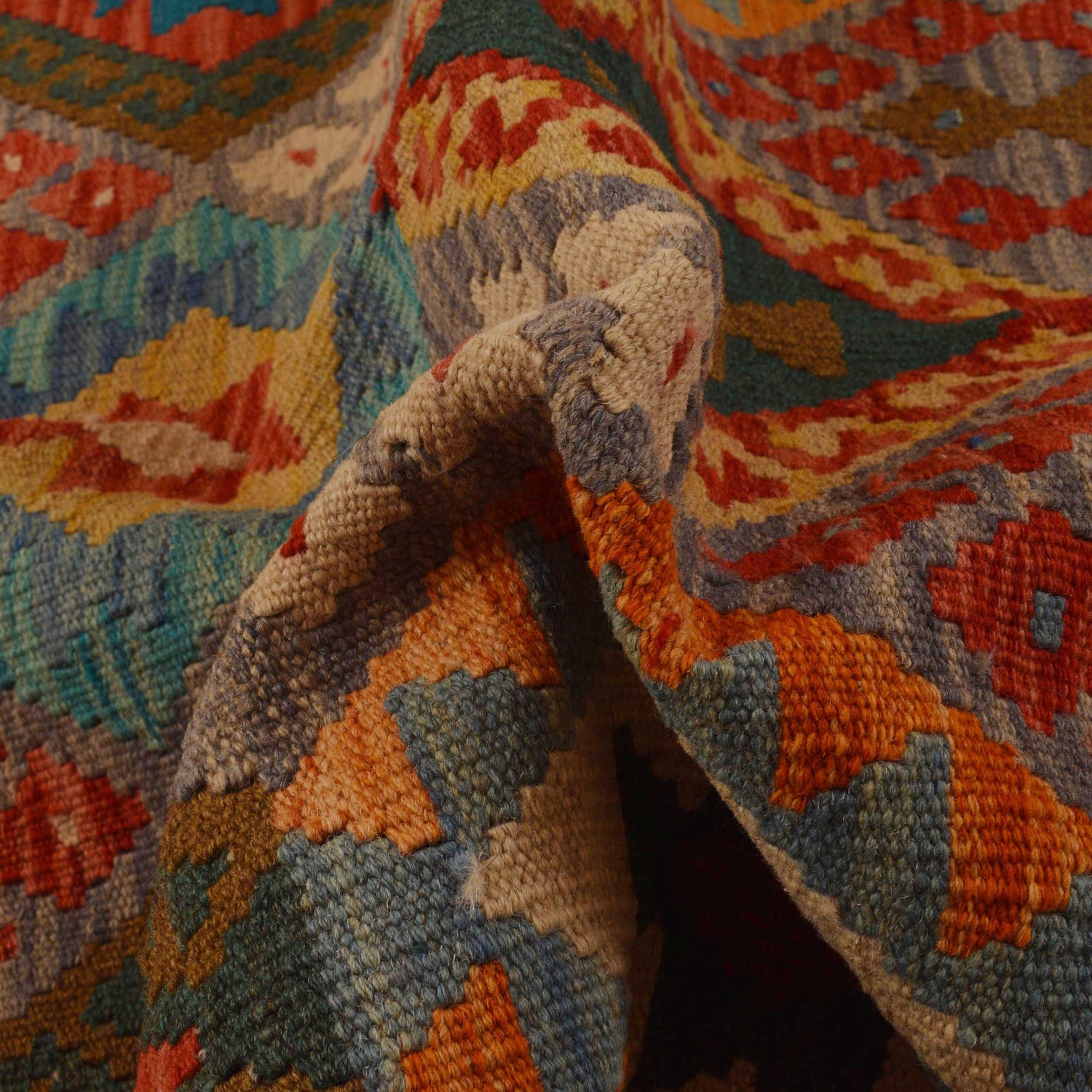 Small Size Chobi Kilim 4' 1" x 5' 7" ft / 125 x 169 cm - No. P35081
