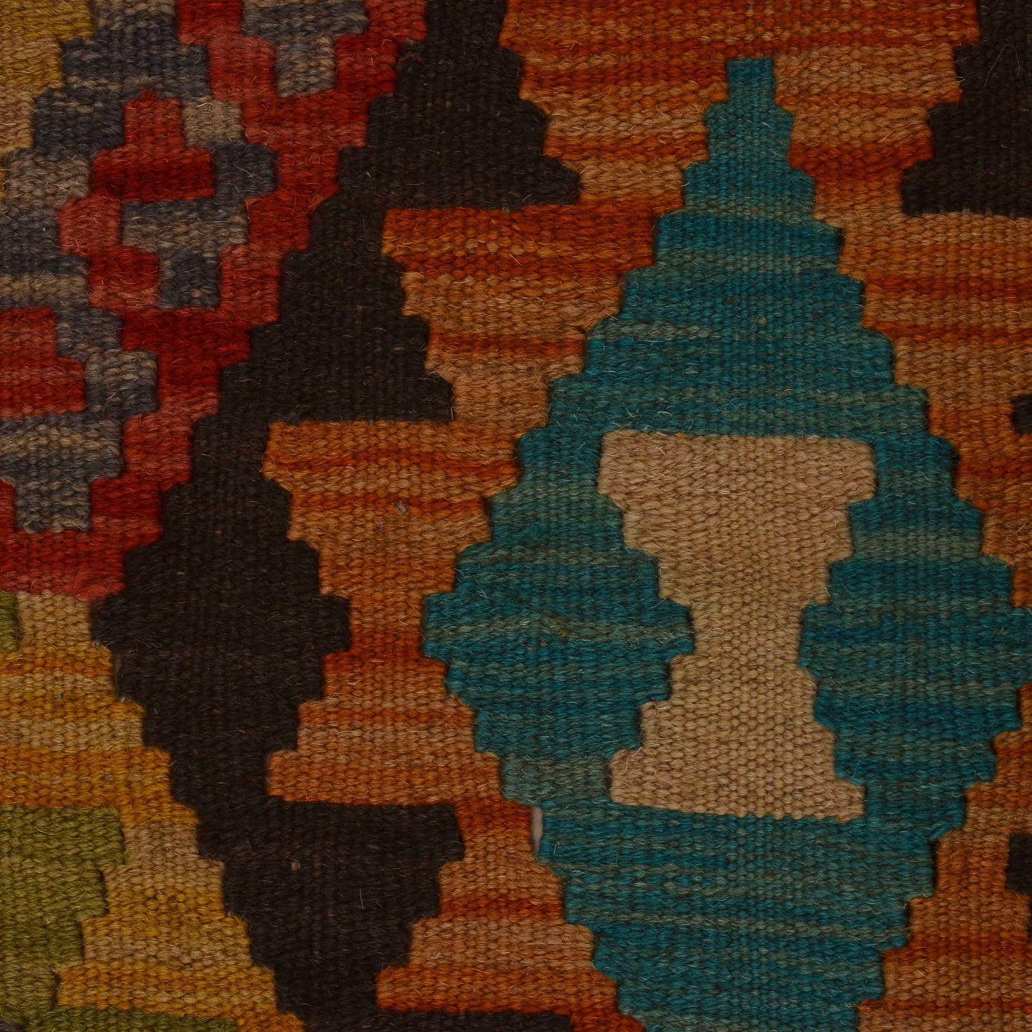 Hand Woven Wool Kelim 3' 3" x 5' 0" ft / 100 x 152 cm - No. P35085