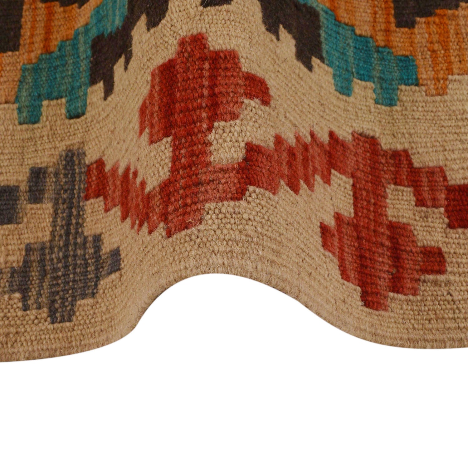 Hand Woven Wool Kelim 3' 3" x 5' 0" ft / 100 x 152 cm - No. P35085