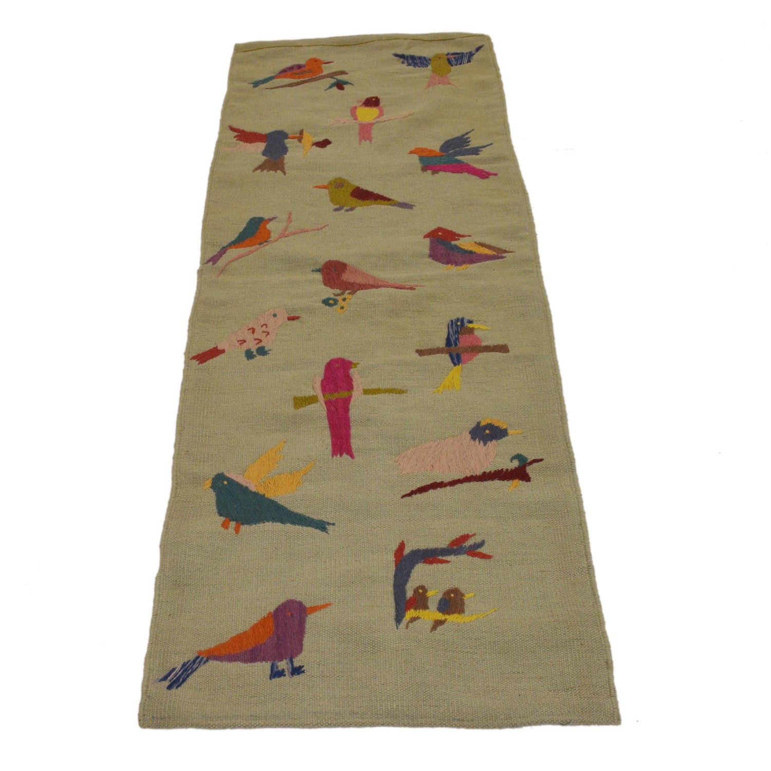 Hand Made Embroidery Kilim 2' 0"x 6' 2" ft / 60 x 187 cm - No. P35158