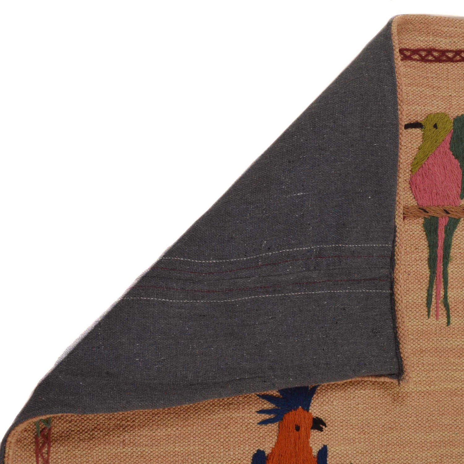 Pakistani Embroidery Kilim Runner 3' 3"x 6' 10" ft / 98 x 209 cm - No. P35159