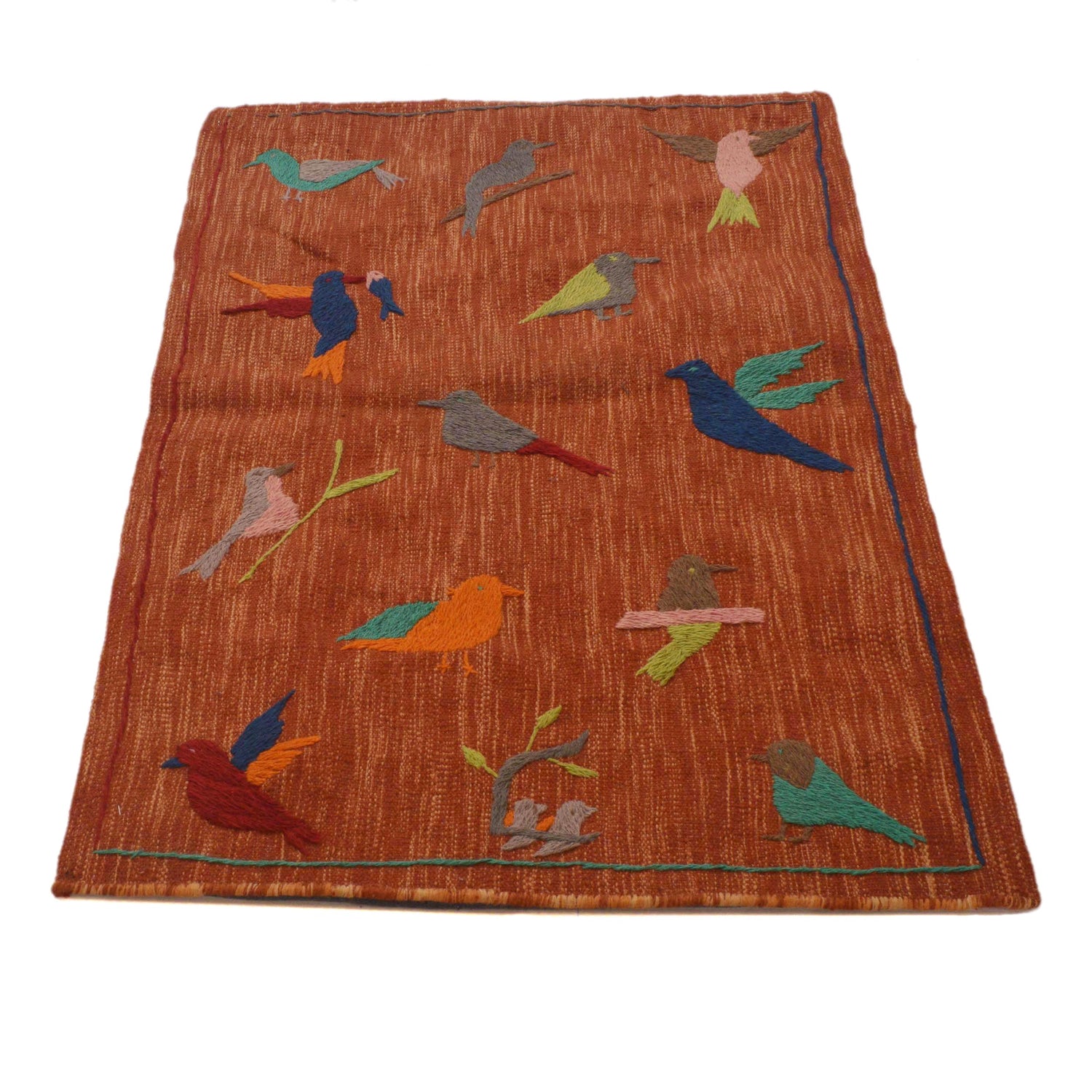 Pakistani Embroidery Kilim 2' 7" x 4' 1" ft / 79 x 125 cm - No. P35160