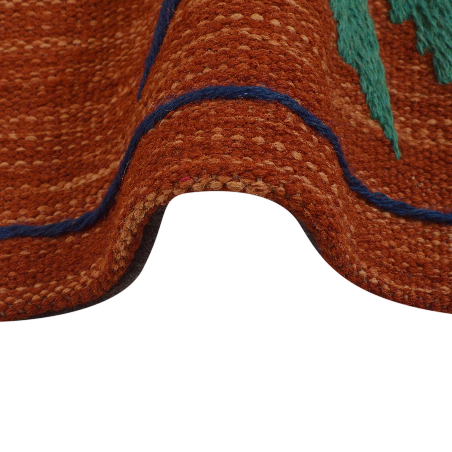 Pakistani Embroidery Kilim 2' 7" x 4' 1" ft / 79 x 125 cm - No. P35160