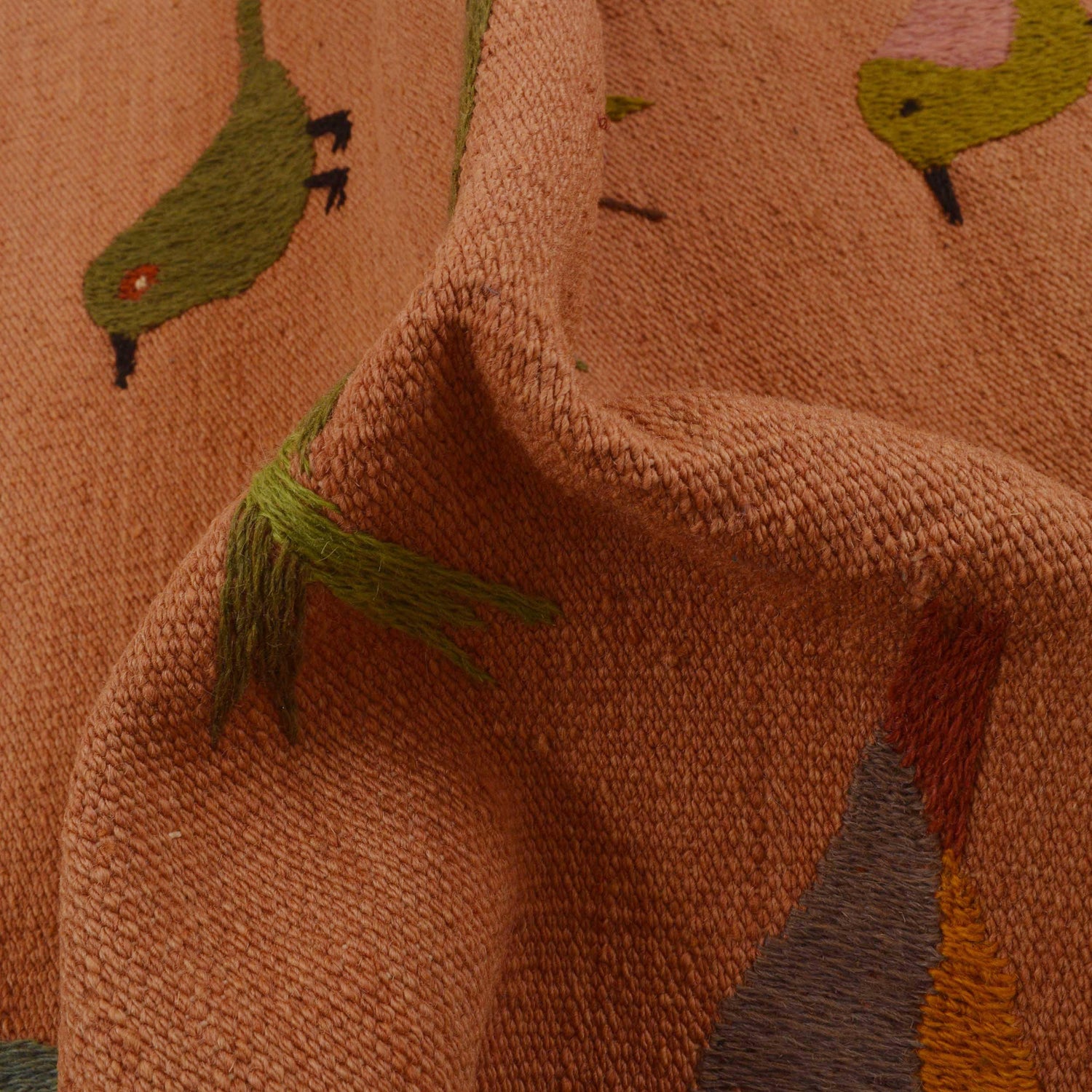 Pakistani Embroidery Kilim Runner 2' 9"x 5' 11" ft / 83 x 180 cm - No. P35163