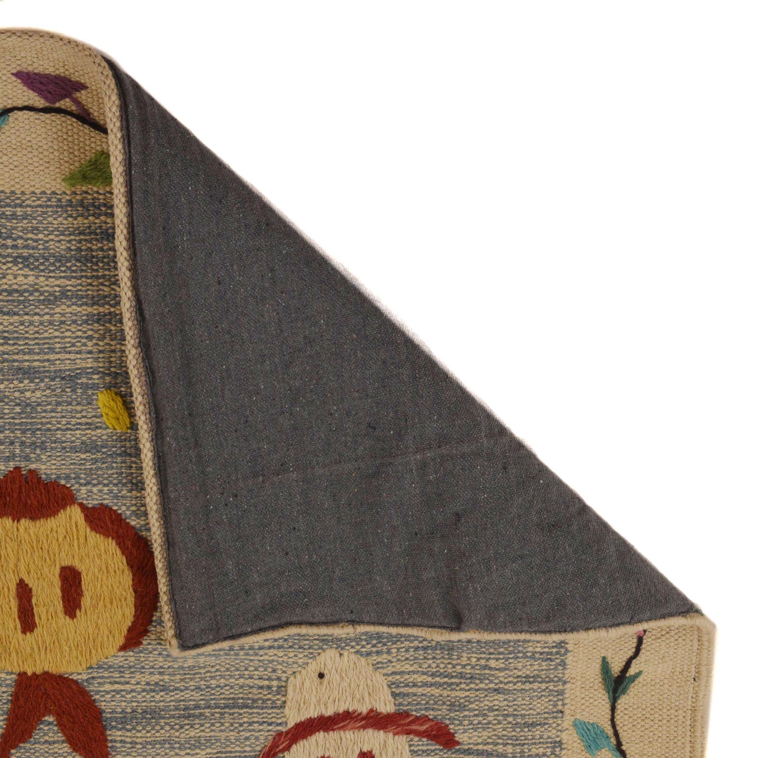 Hand Made Embroidery Kilim 5' 5" x 7' 10" ft / 165 x 240 cm - No. P35167