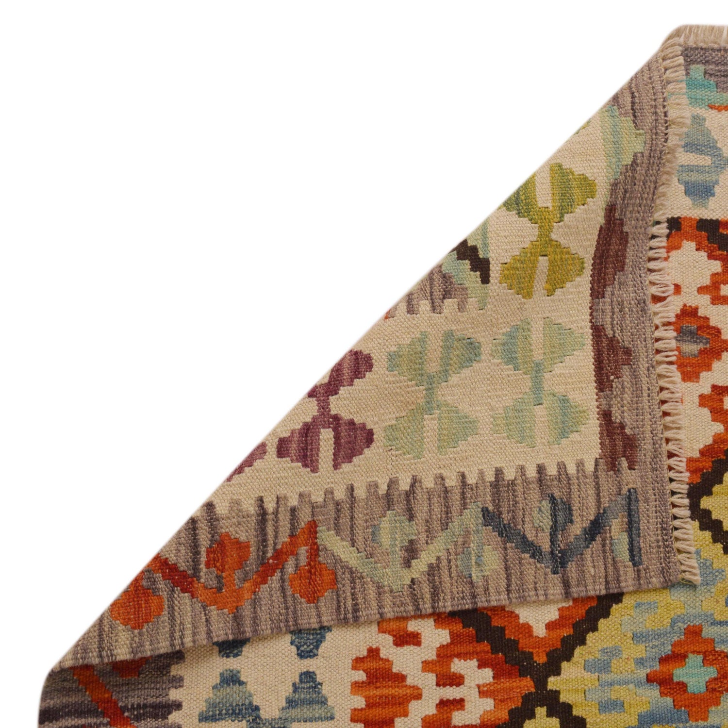 Hand Knotted Flatweave Kilim 5' 6" x 8' 1" ft / 168 x 247 cm - No. P35225
