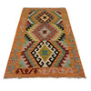 Handmade Turkish Design Wool Kilim 2' 7" x 4' 1" ft / 78 x 125 cm - No. P35300