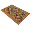 Handmade Turkish Design Wool Kilim 2' 7" x 4' 1" ft / 78 x 125 cm - No. P35300
