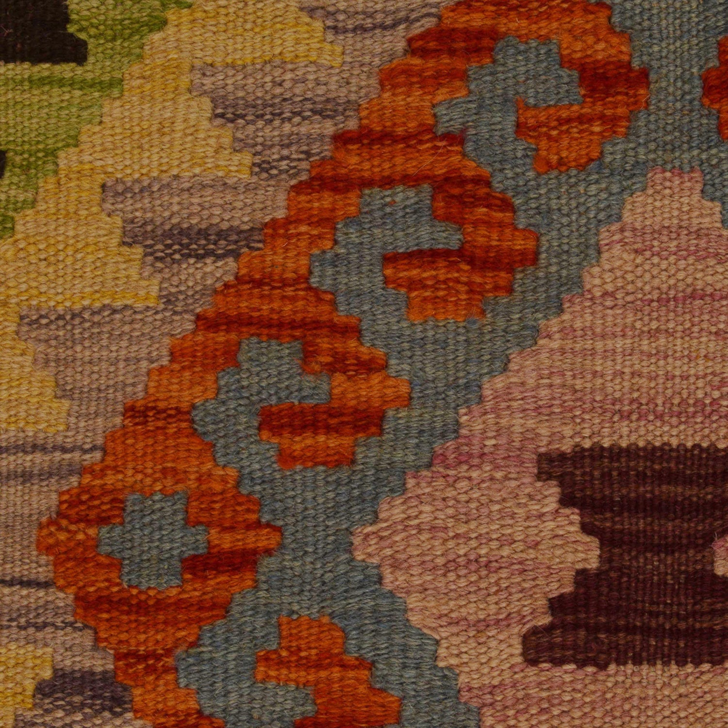 Handmade Turkish Design Wool Kilim 2' 7" x 4' 1" ft / 78 x 125 cm - No. P35300