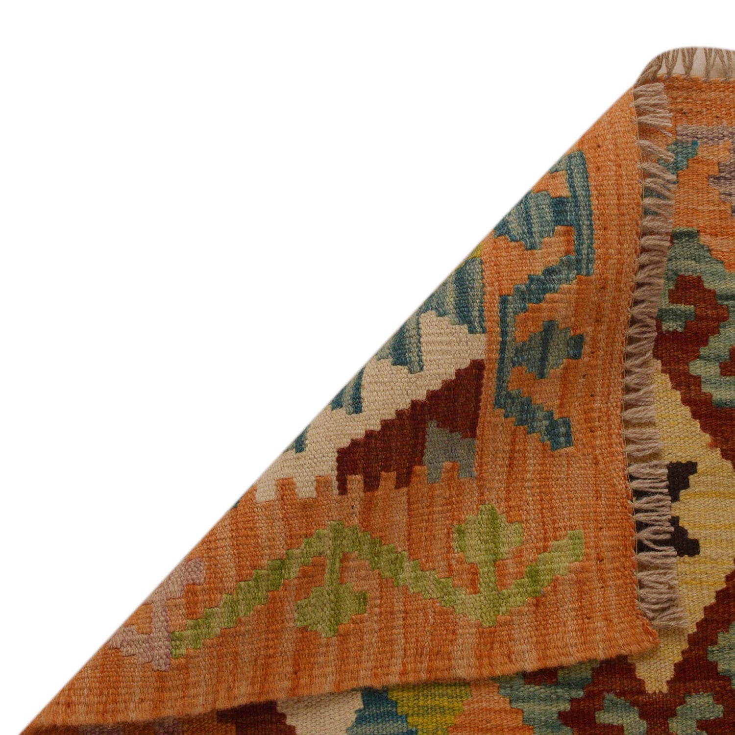 Handmade Turkish Design Wool Kilim 2' 7" x 4' 1" ft / 78 x 125 cm - No. P35300