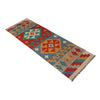 Hand Knotted Afghan Style Kilim Runner 2' 3" x 6' 9" ft / 68 x 205 cm - No. P35309