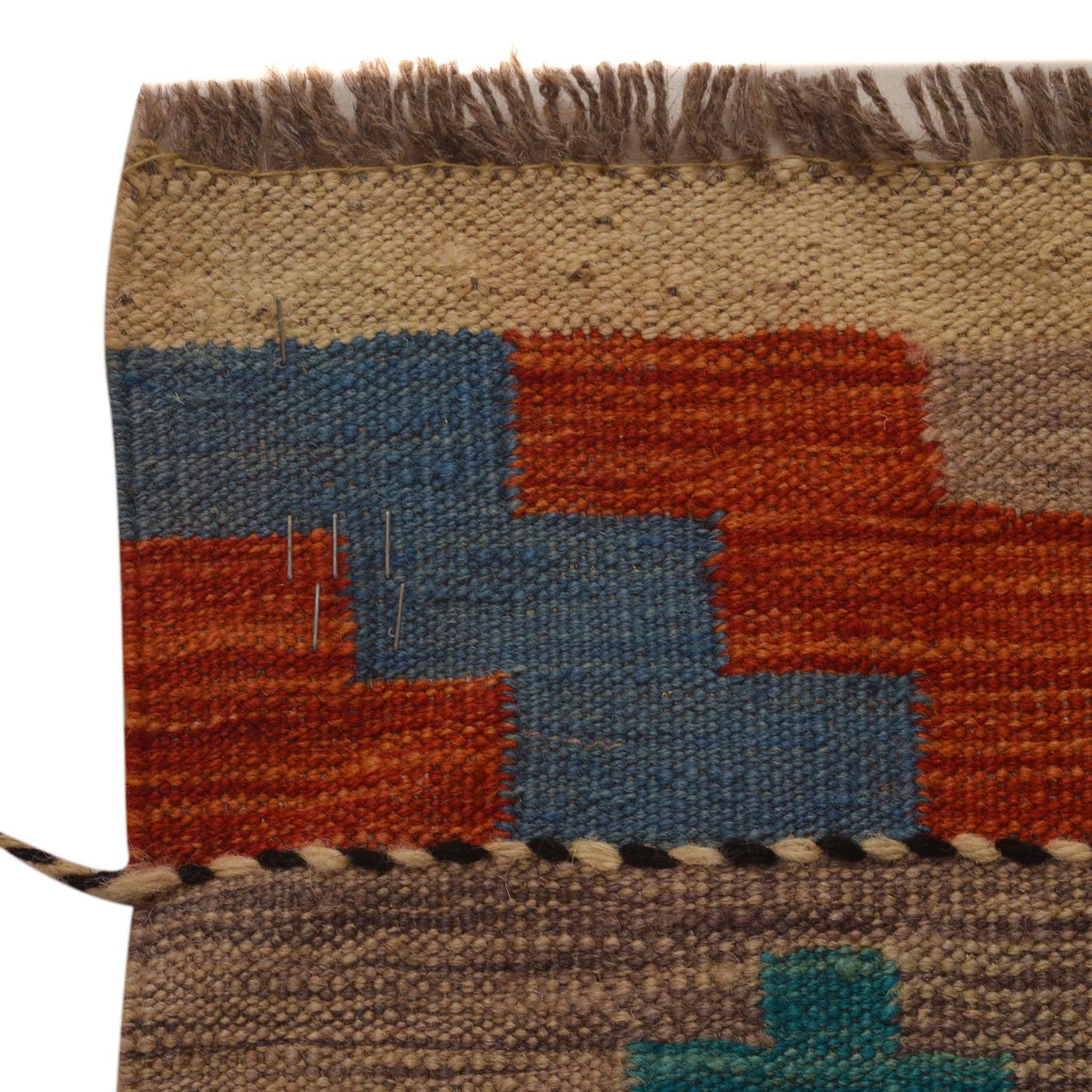 Hand Knotted Afghan Style Kilim Runner 2' 3" x 6' 9" ft / 68 x 205 cm - No. P35309