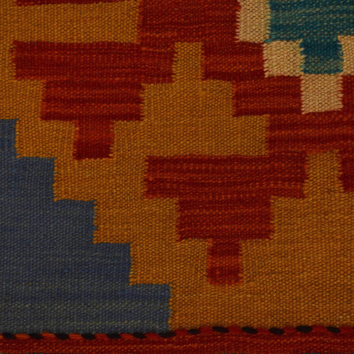 Hand Knotted Afghan Style Kilim Runner 2' 3" x 6' 9" ft / 68 x 205 cm - No. P35309