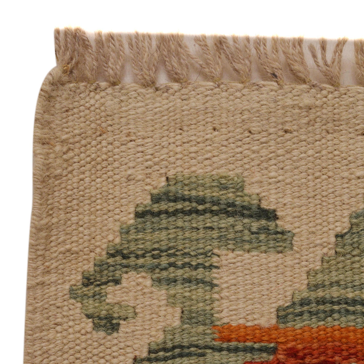 Hand Woven Wool Kelim Runner 2' 1" x 6' 9" ft / 64 x 205 cm - No. P35311