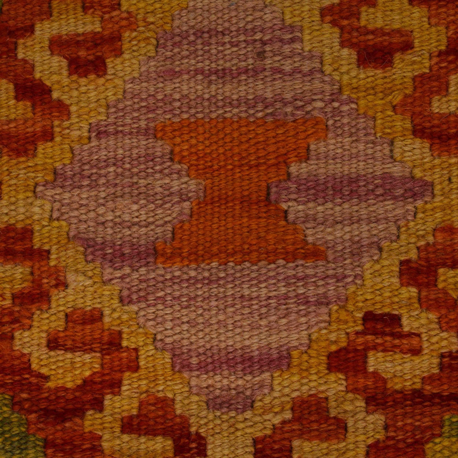 Hand Woven Wool Kelim Runner 2' 1" x 6' 9" ft / 64 x 205 cm - No. P35311