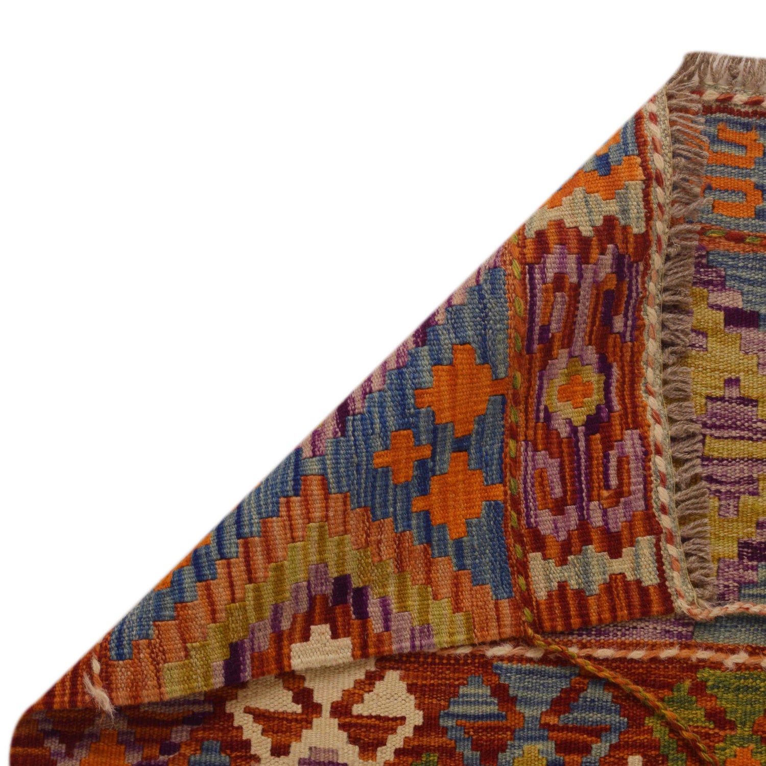 Handmade Turkish Design Wool Kilim Runner 2' 3" x 6' 9" ft / 68 x 205 cm - No. P35312