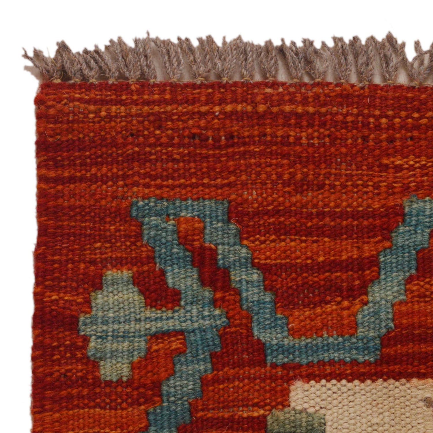 Hand Made Afghan Kilim 3' 4" x 4' 9" ft / 102 x 146 cm - No. P35314