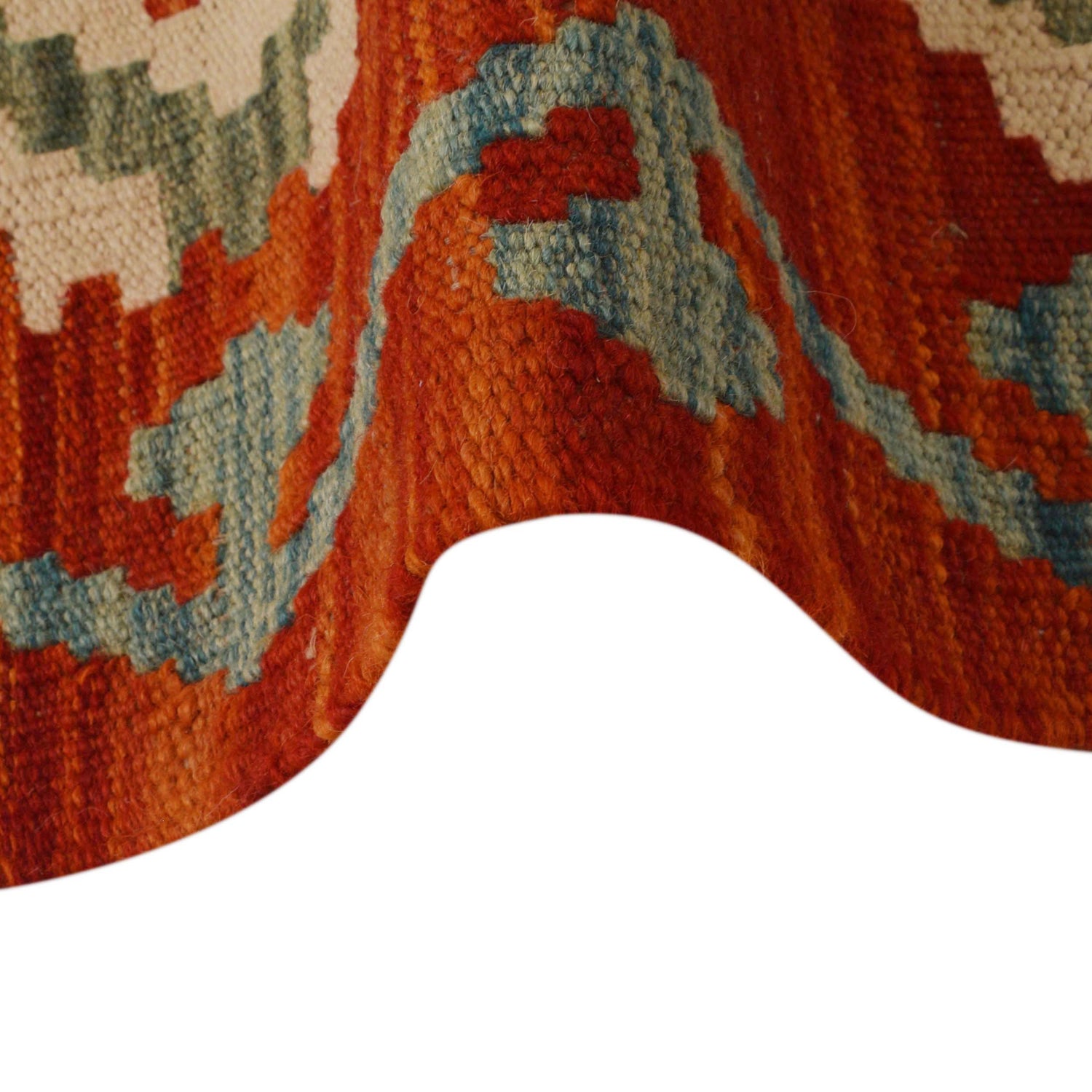 Hand Made Afghan Kilim 3' 4" x 4' 9" ft / 102 x 146 cm - No. P35314