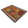 Multi Color ful Flat-Weave Wool Kilim 3' 5" x 5' 1" ft / 103 x 155 cm - No. P35328