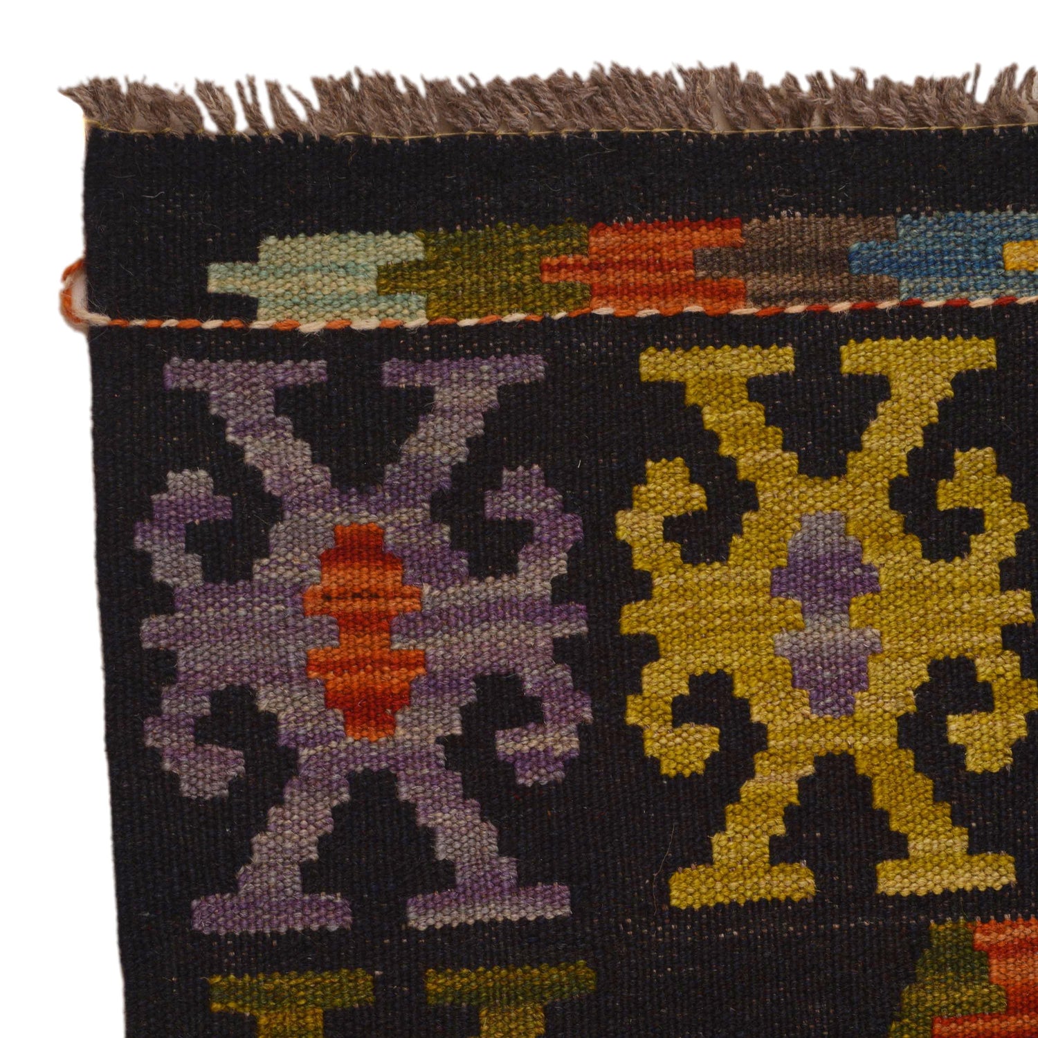 Hand Knotted Afghan Style Kilim 5' 0" x 6' 7" ft / 153 x 200 cm - No. P35334